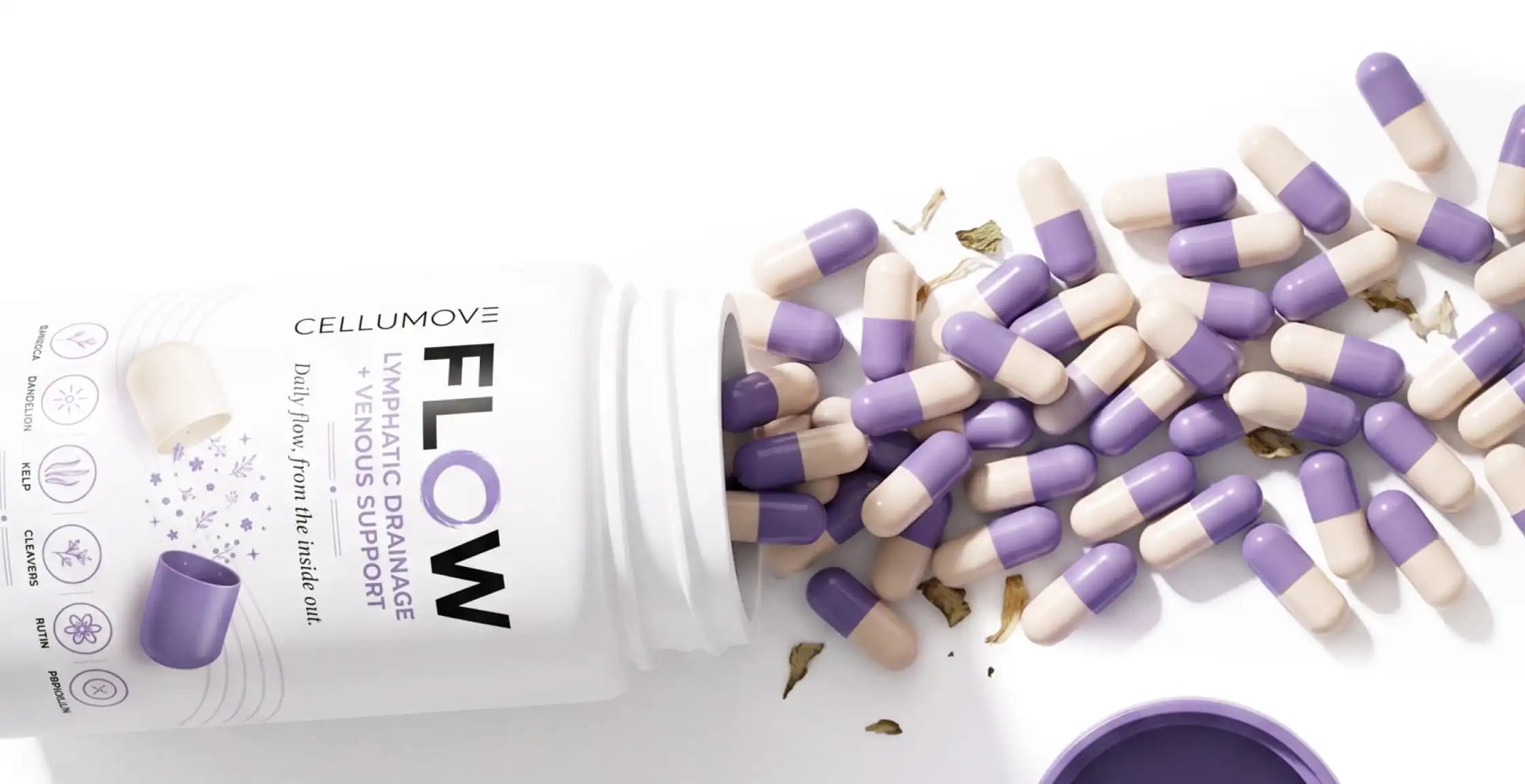 FLOW bottle and capsules