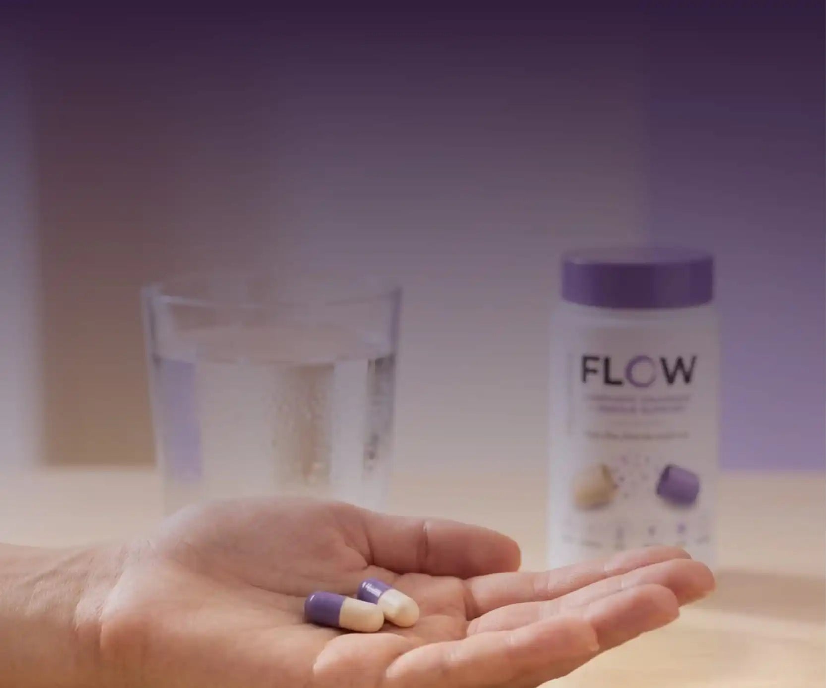 Take two FLOW capsules with water
